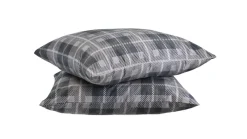 Discount HappyBed Grey Tartan - kussensloop (set van 2 stuks) grijs