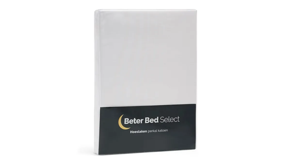 Outlet Beter Bed Select Hoeslaken Perkal wit