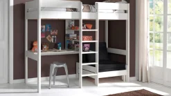 Best Vipack Hoogslaper Pino met slaapbank wit