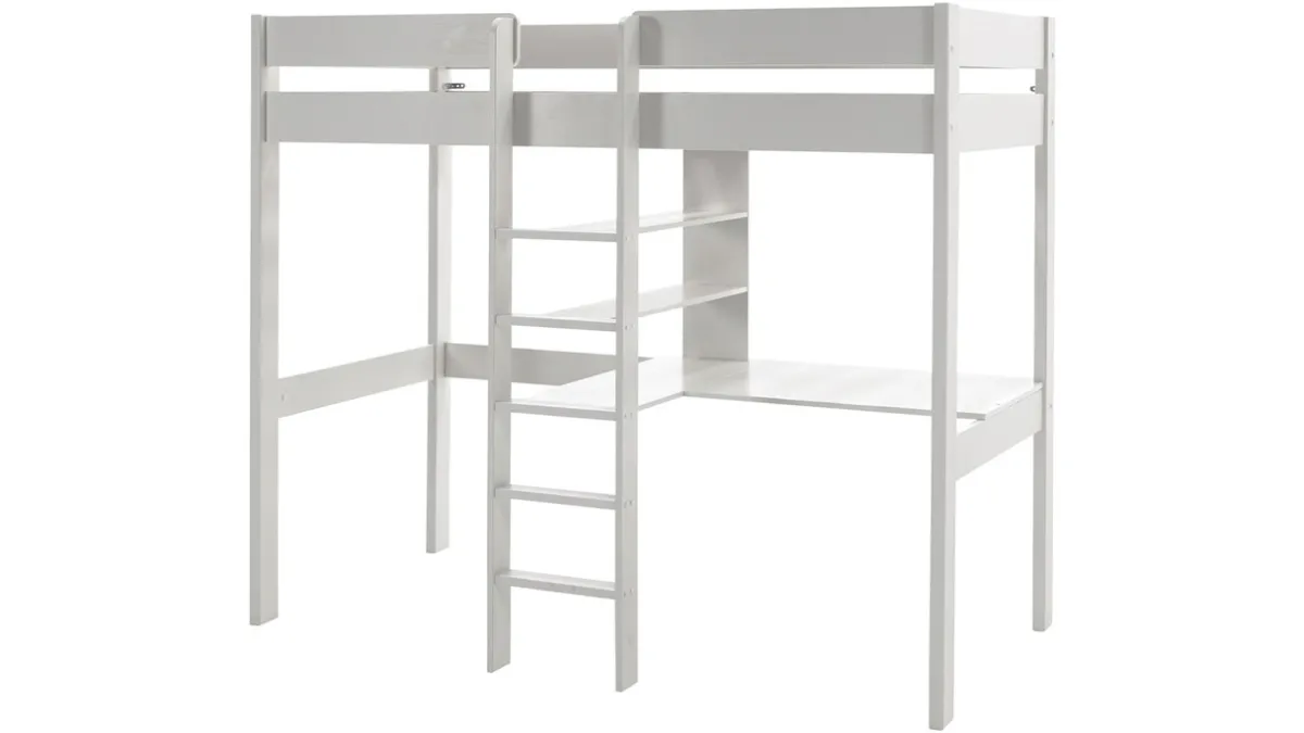 Best Vipack Hoogslaper Pino met slaapbank wit