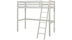 New Vipack Hoogslaper Pino mezzanine met boekenkast wit