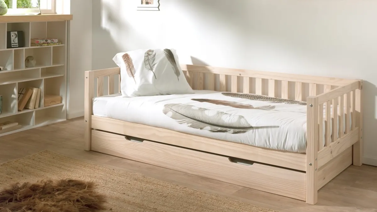 Sale Vipack Kajuitbed Fritz met slaaplade naturel