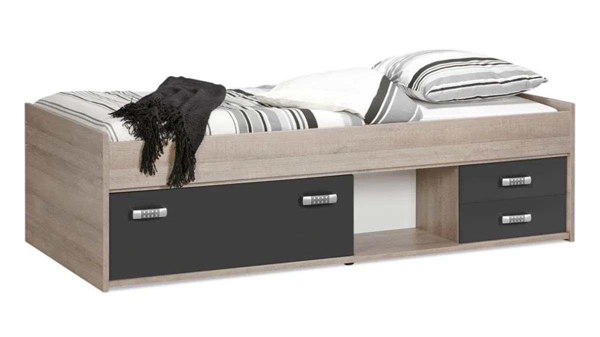Online Maxi Kajuitbed Pep eiken/antraciet