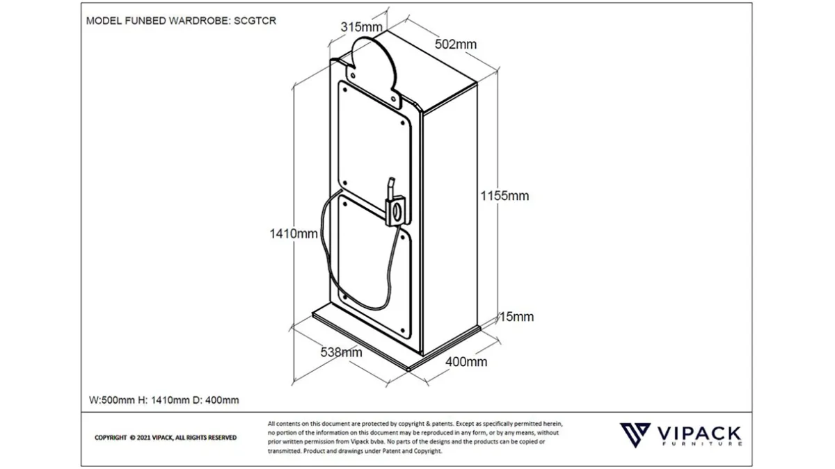 Outlet Vipack Kast Benzinepomp rood