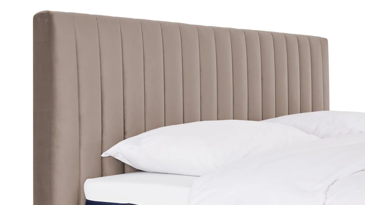 Best Matt Sleeps Boxspring Velvet stroken met matras Matt beige