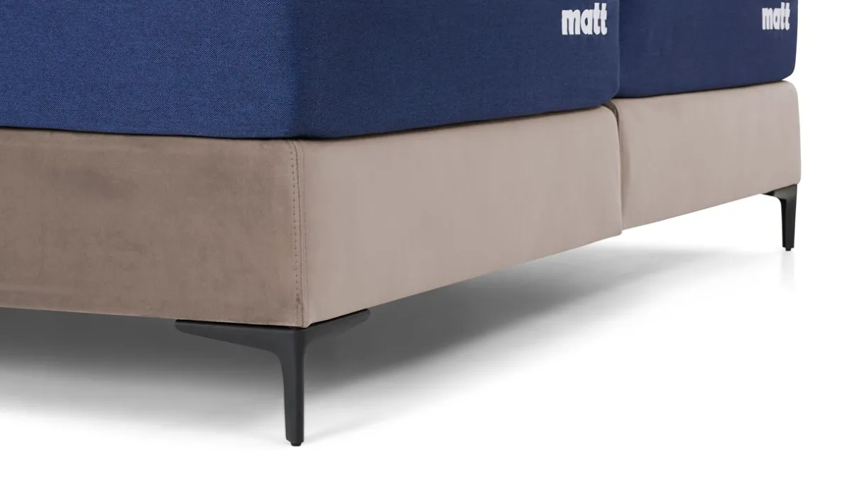 Best Matt Sleeps Boxspring Velvet stroken met matras Matt beige