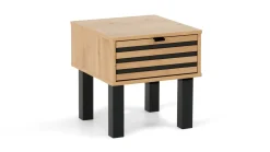 Outlet B Bright Nachtkast Flint bianco eiken/grafiet
