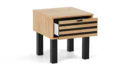 Outlet B Bright Nachtkast Flint bianco eiken/grafiet