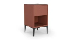 B Bright Nachtkast vierkant met 1 lade en poten terracotta