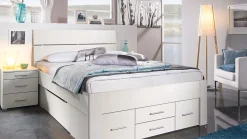 Outlet Maxi Opbergbed Butiken met hoofdbord en 6 laden alpine wit