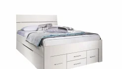 Outlet Maxi Opbergbed Butiken met hoofdbord en 6 laden alpine wit