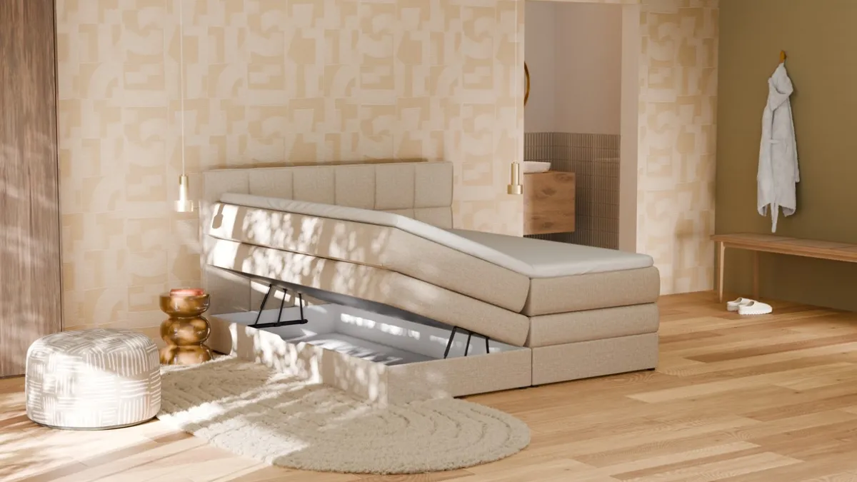 Hot B Bright Opbergboxspring Jade - Linen touch beige