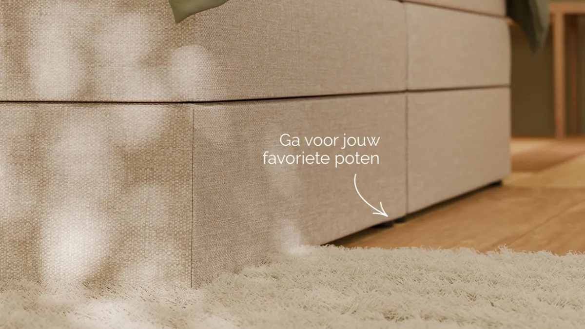 Hot B Bright Opbergboxspring Jade - Linen touch beige