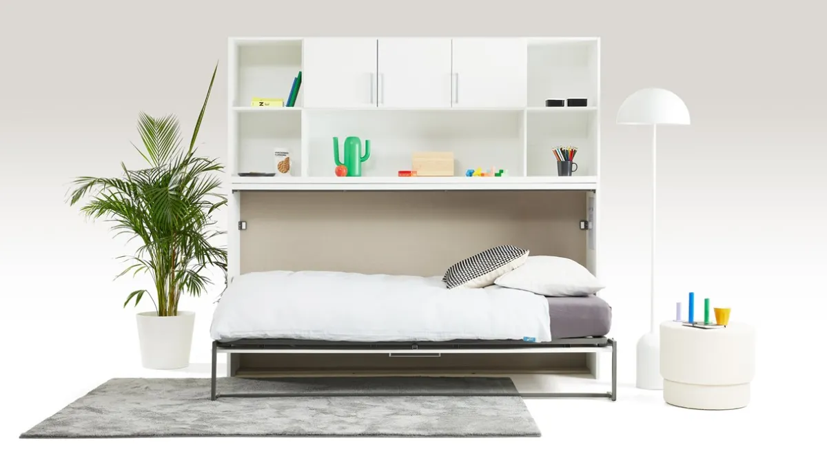 Discount Maxi Opklapbed Albero met bovenbouw wit