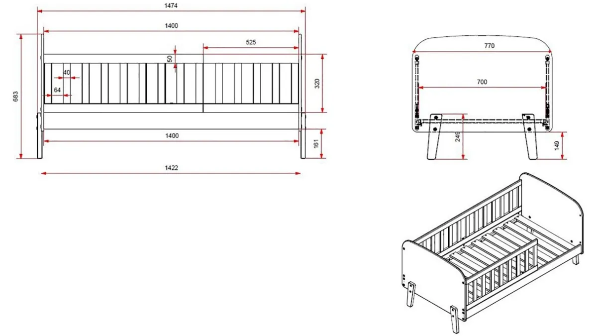 Best Vipack Peuterbed Kiddy wit