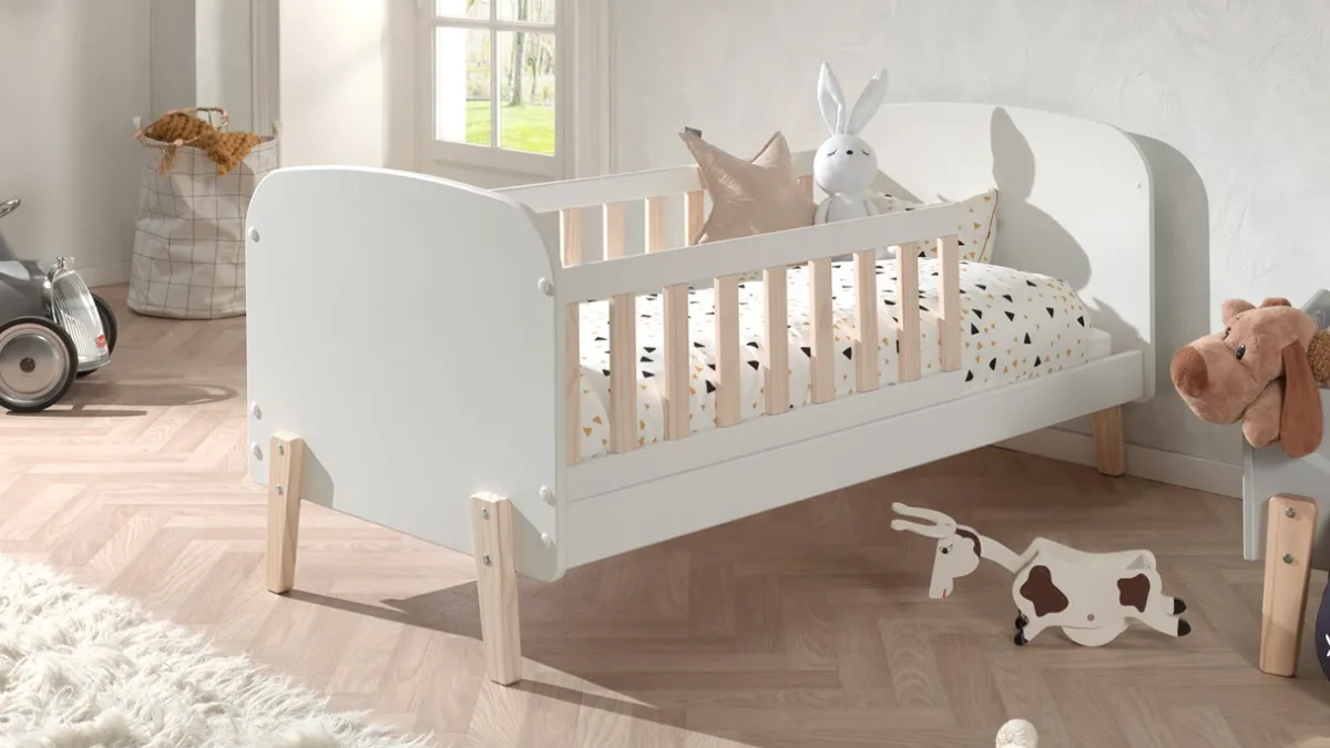 Outlet Vipack Peuterbed Kiddy met bedlade wit