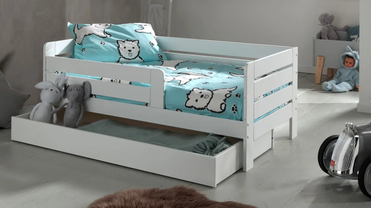 Vipack Peuterbed Toddler 71 met bedlade wit