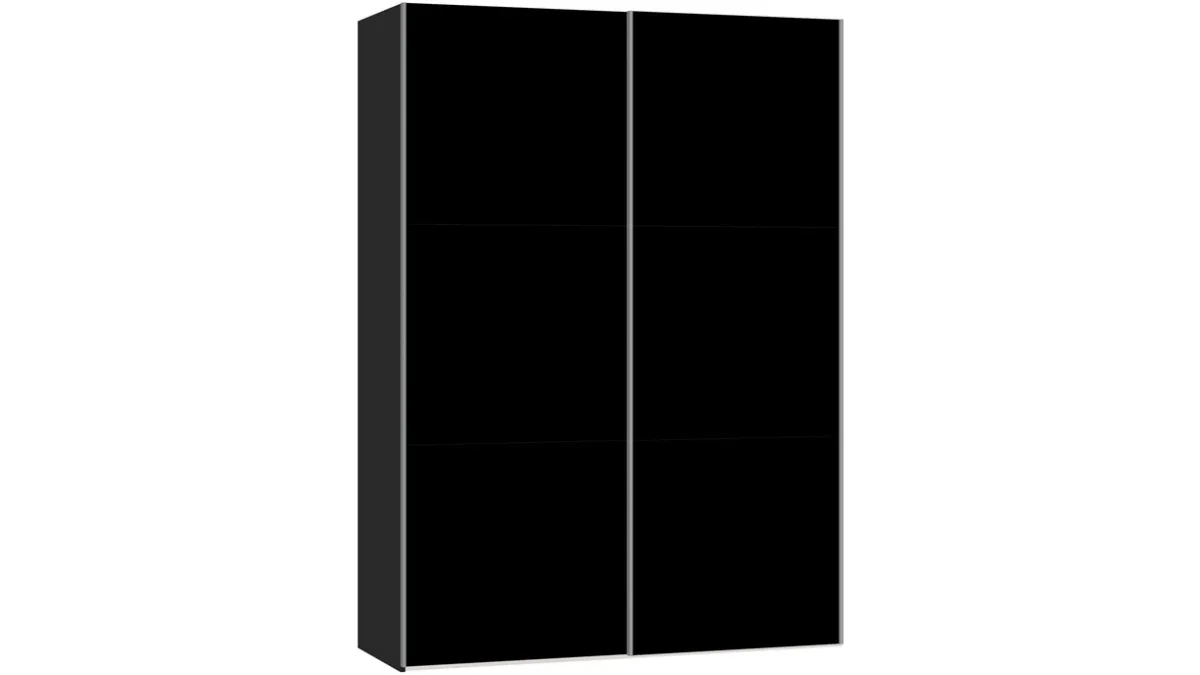Sale B Bright Schuifdeurkast Kixx met glasdeuren zwart