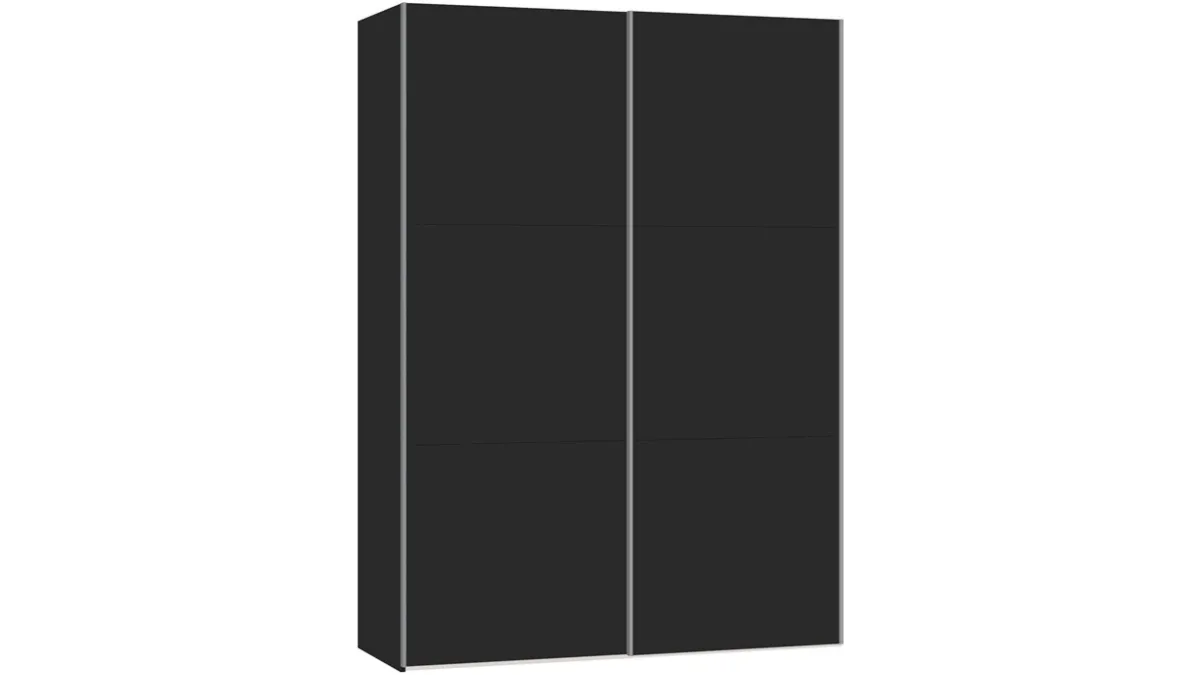Best B Bright Schuifdeurkast Kixx met houten deuren zwart