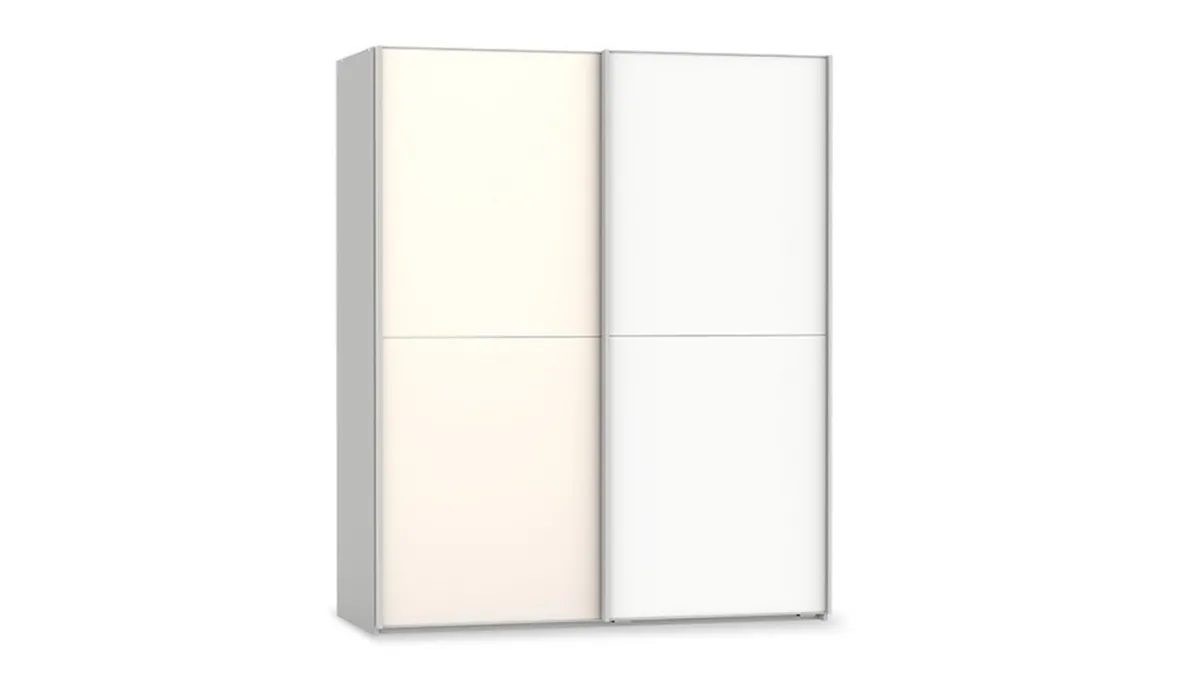 Hot B Bright Schuifdeurkast Motion met glasdeur wit/glas magnolia