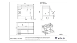 Best Vipack Stapelbed Pino Martin wit