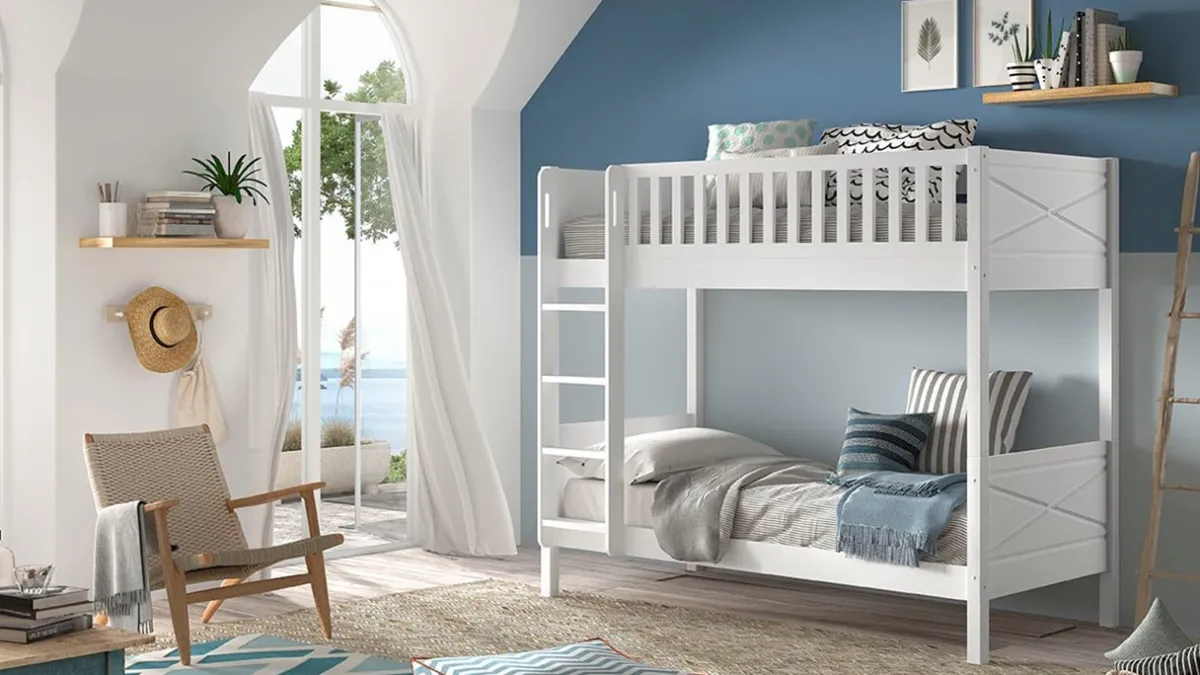 Hot Vipack Stapelbed Scott met ladenset wit
