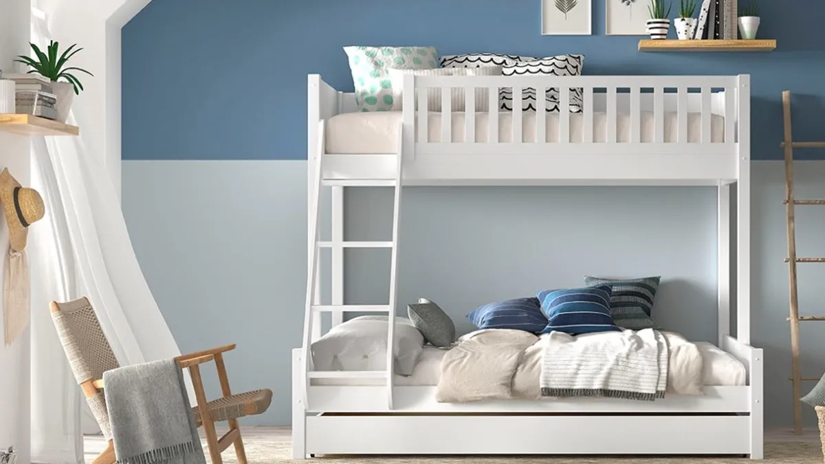 New Vipack Stapelbed Scott 3-persoons met slaaplade wit