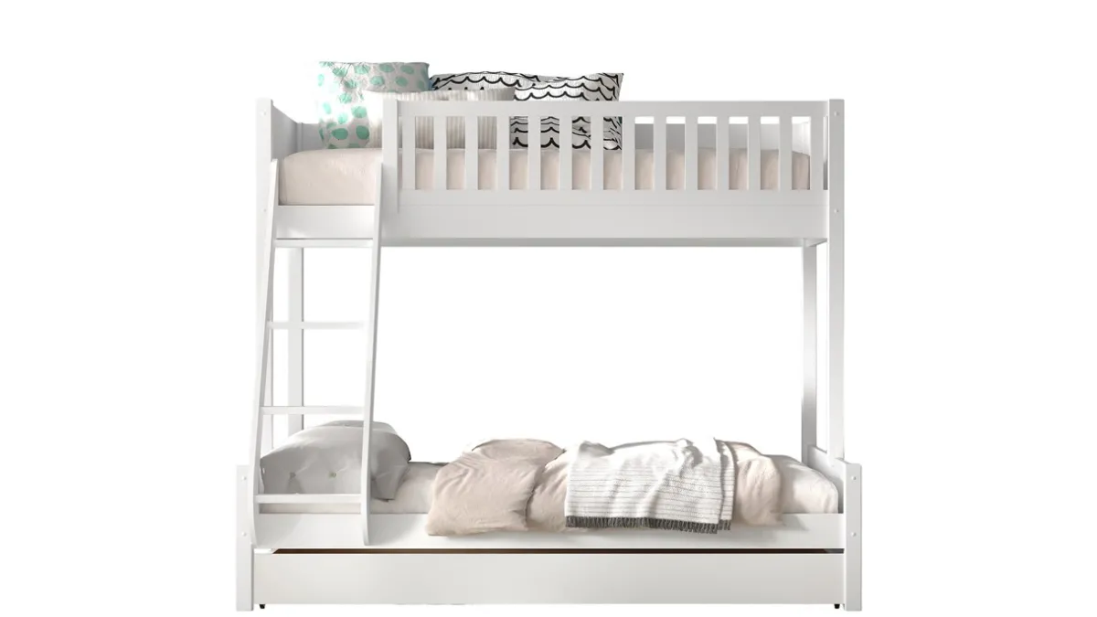 New Vipack Stapelbed Scott 3-persoons met slaaplade wit