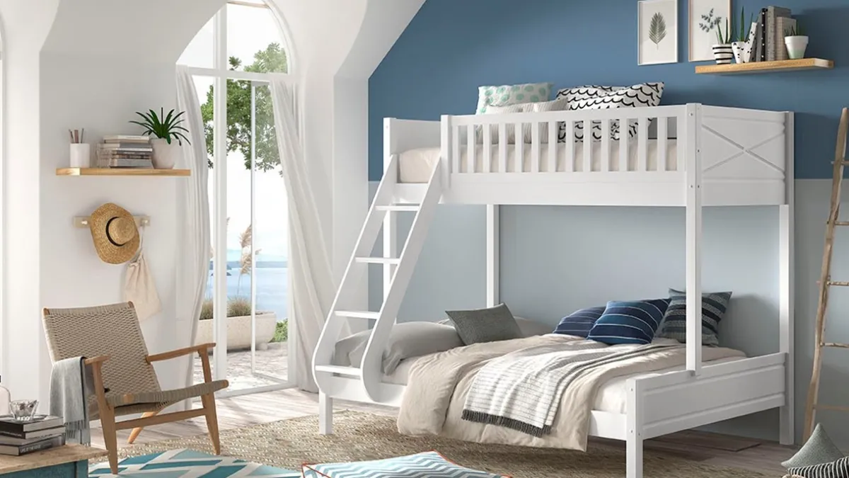 Best Vipack Stapelbed Scott 3-persoons met ladenset wit