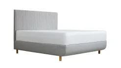 Hot Tempur ® Bed Arc met hoofdbord Vertical, schotelbodem en Pro matrassen stone
