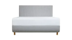 Hot Tempur ® Bed Arc met hoofdbord Vertical, schotelbodem en Pro matrassen stone