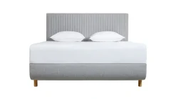 Hot Tempur ® Bed Arc met hoofdbord Vertical, schotelbodem en Pro matrassen stone