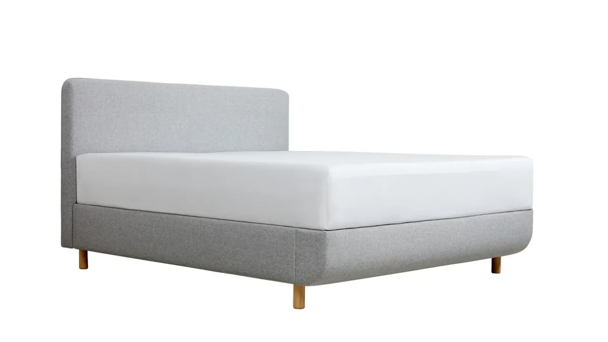 Online Tempur ® Bed Arc met hoofdbord Form, schotelbodem en Pro matrassen stone