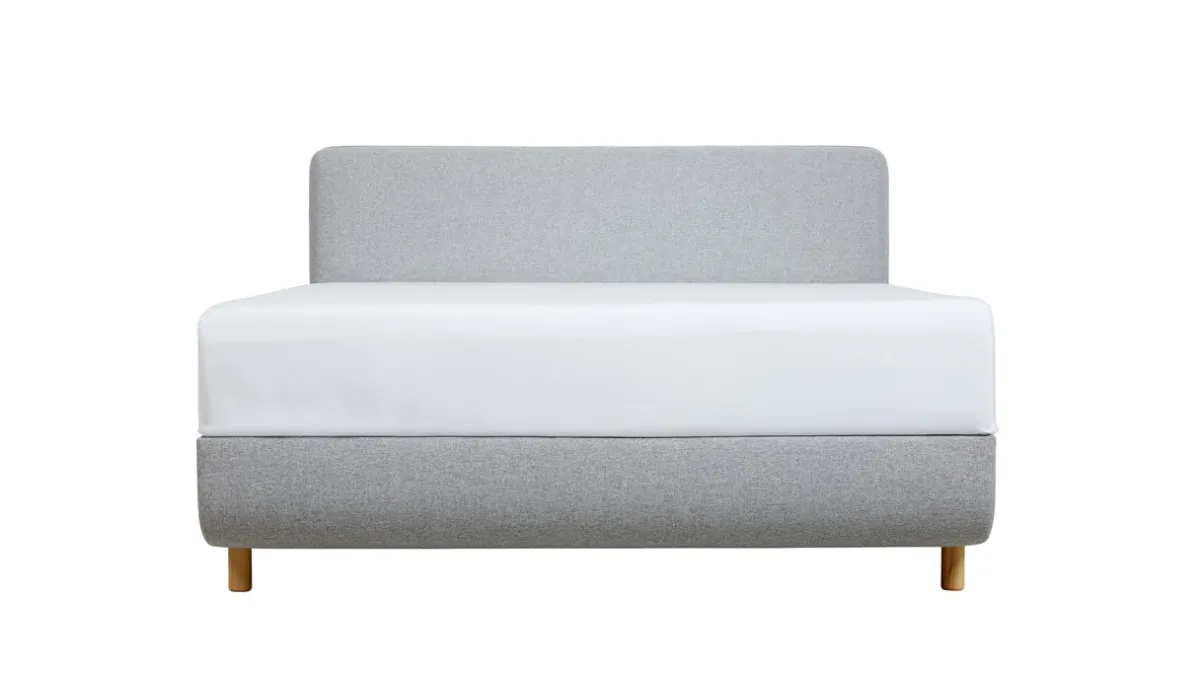 Online Tempur ® Bed Arc met hoofdbord Form, schotelbodem en Pro matrassen stone
