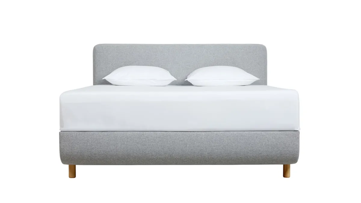 Online Tempur ® Bed Arc met hoofdbord Form, schotelbodem en Pro matrassen stone
